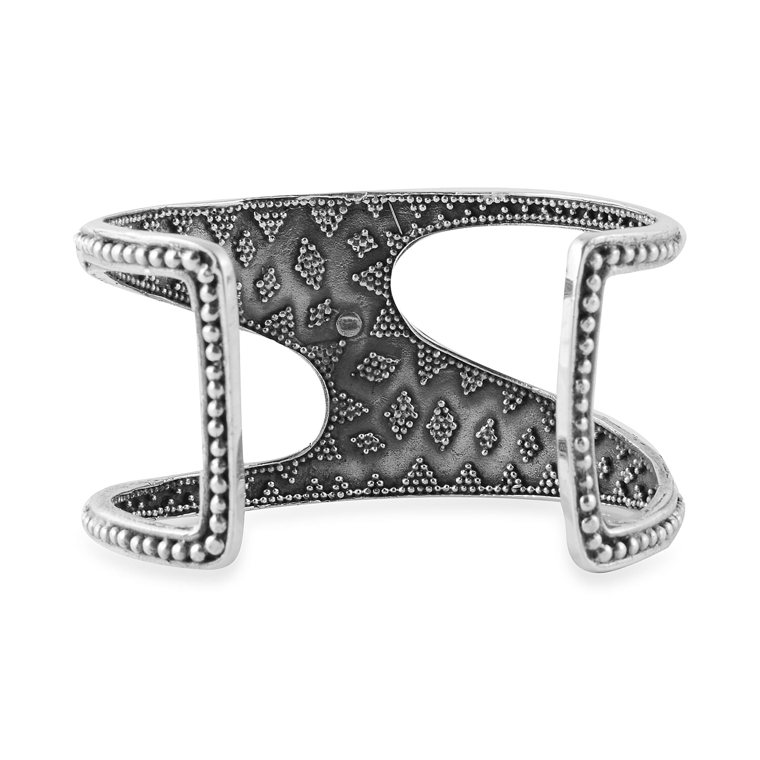 Artisan Crafted - Sterling Silver Bangle (Size 7.5), Silver wt 53.00 Gms