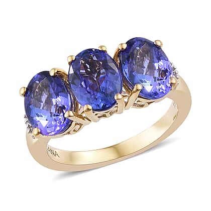 ILIANA Ct AAA Tanzanite and Diamond Stone Ring in 18K Gold Grams