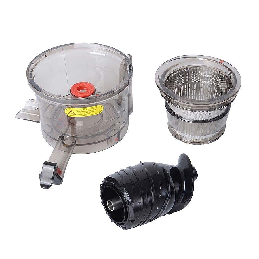 240W Wide Mouth Slow Juicer with a Container, a Fine Filter and a Cleaning Brush - White