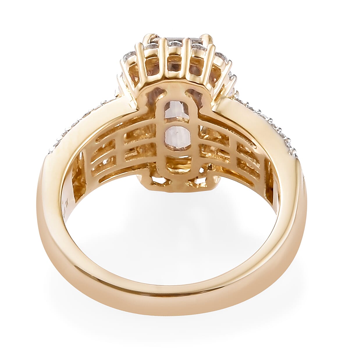 ILIANA 18K Yellow Gold AAA Turkizite (Cush 2.65 Ct), Diamond (SI/G-H) Ring 3.350 Ct. Gold Wt 7.00 Gms.