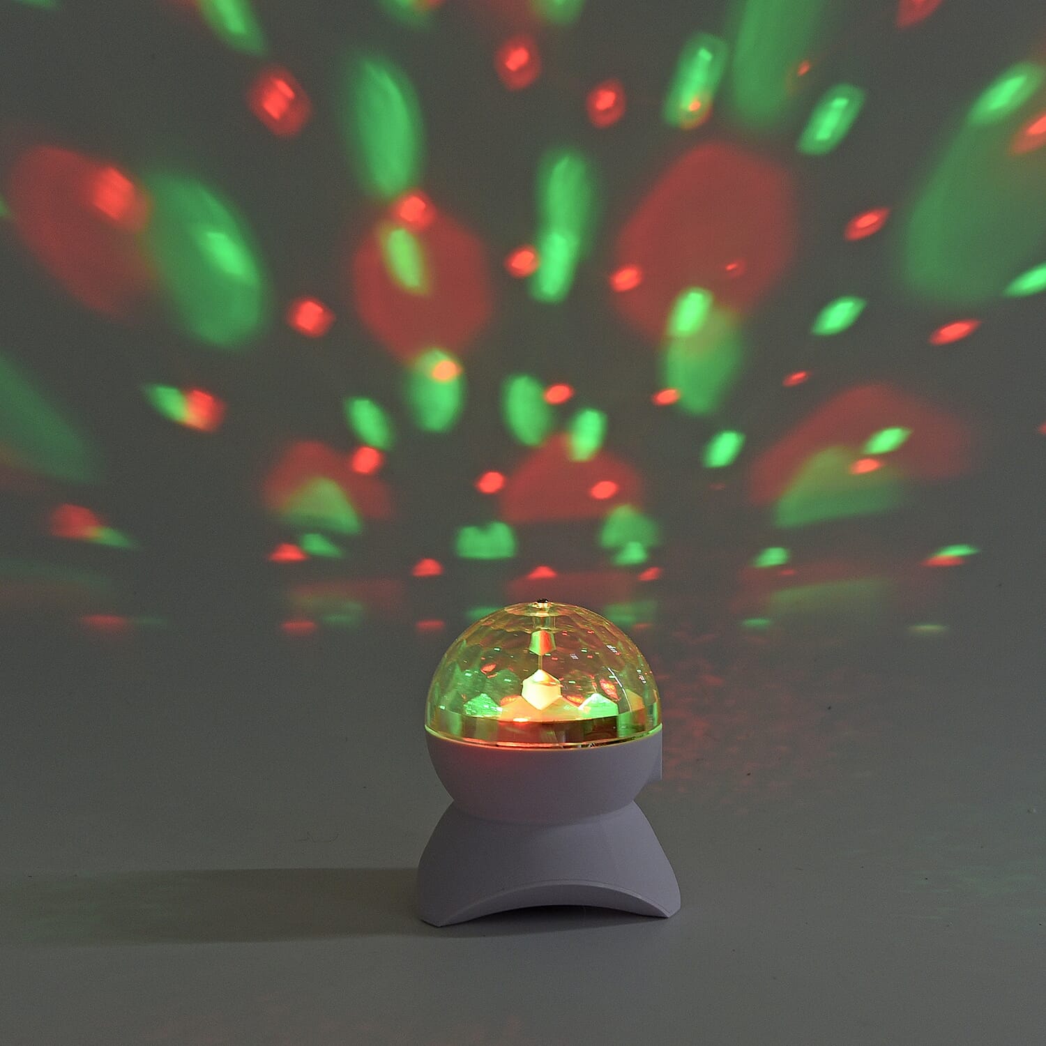 Portable Wireless Bluetooth Disco Ball Lamp Speaker with USB AUX Cord - White Colour