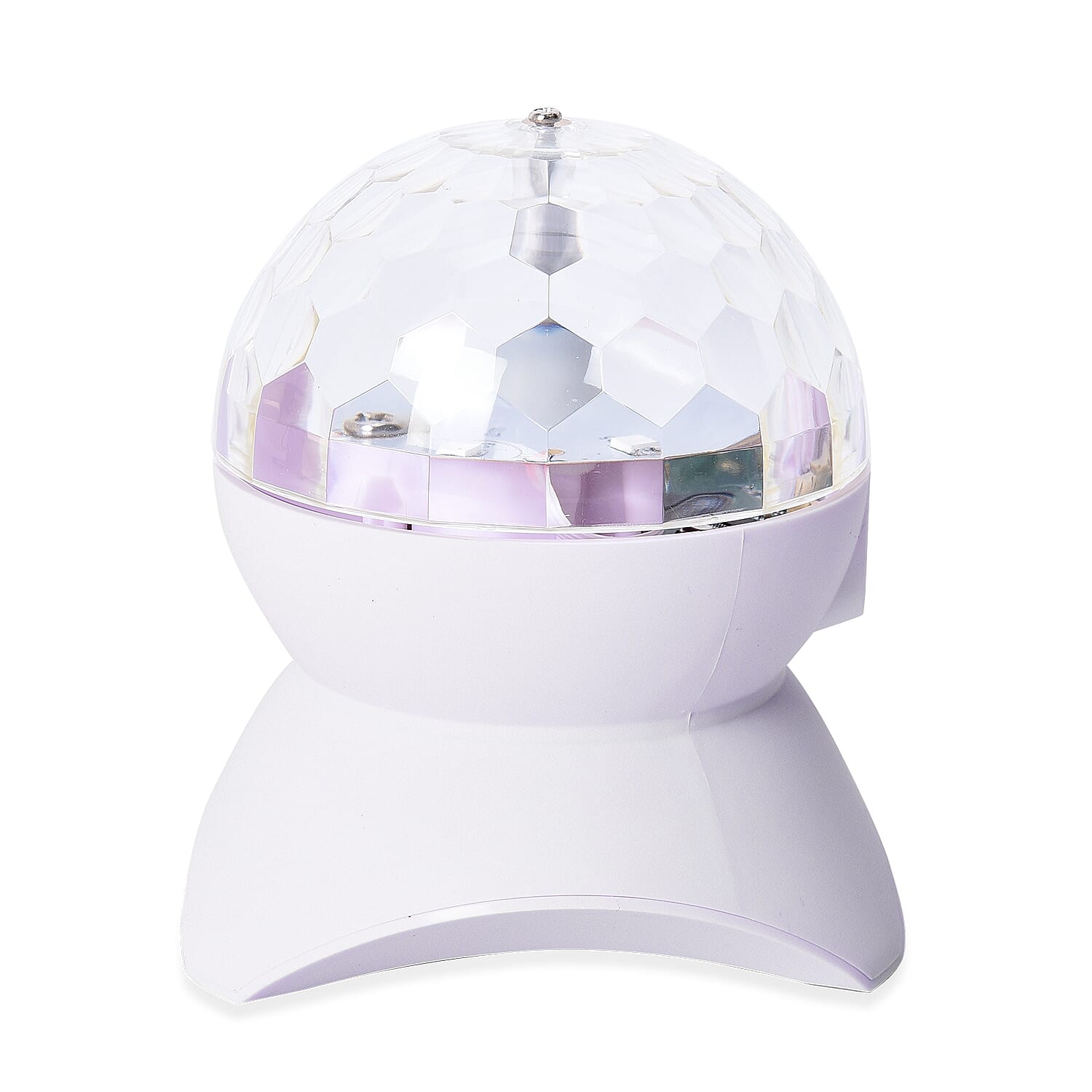 Portable Wireless Bluetooth Disco Ball Lamp Speaker with USB AUX Cord - White Colour