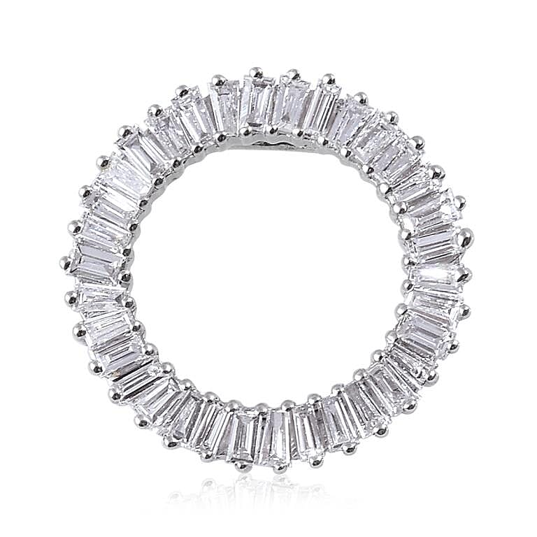 RHAPSODY 950 Platinum IGI Certified Diamond (VS/E-F) Circle of Life Pendant 0.500 Ct.