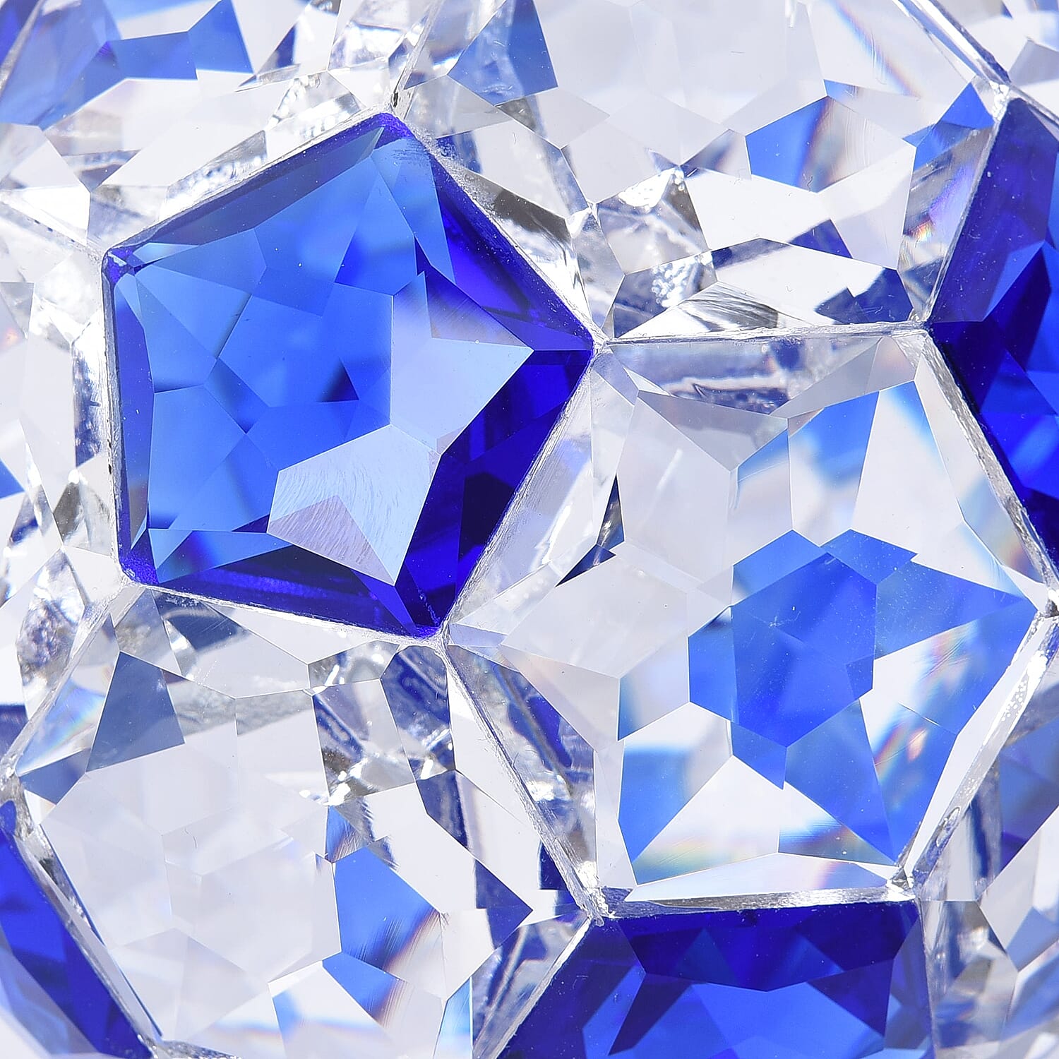 Collectors Edition - Crystal Football with Base (Size 7x14 Cm) - Blue Sapphire Colour