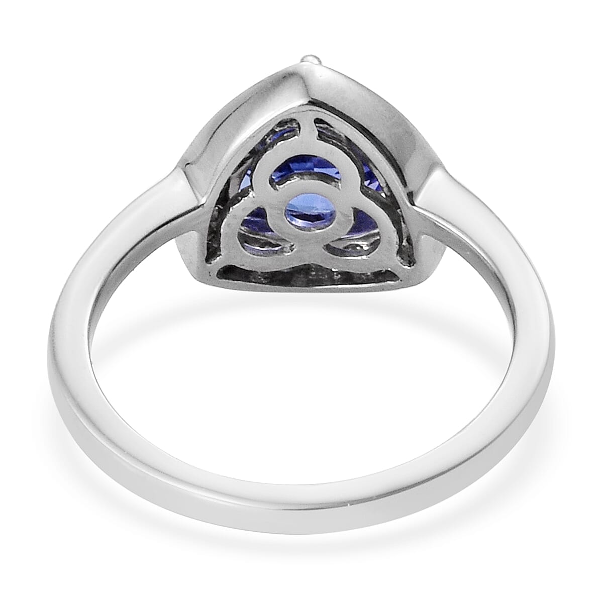 Signature Collection 950 Platinum Tanzanite (Trl 7.5mm) and Diamond (VS-E-F) Ring 2.00 Ct.