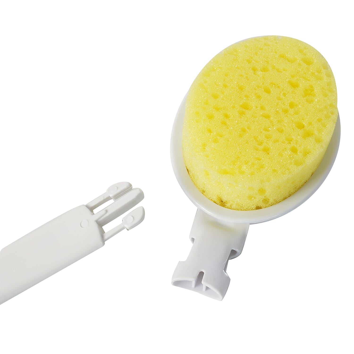 Foldable Ergonomically Designed Tool (Loofah Bush Head, Pumice Stone, Bath Spong Head, Lotion Applicator Head with 10 Lotion Pads)