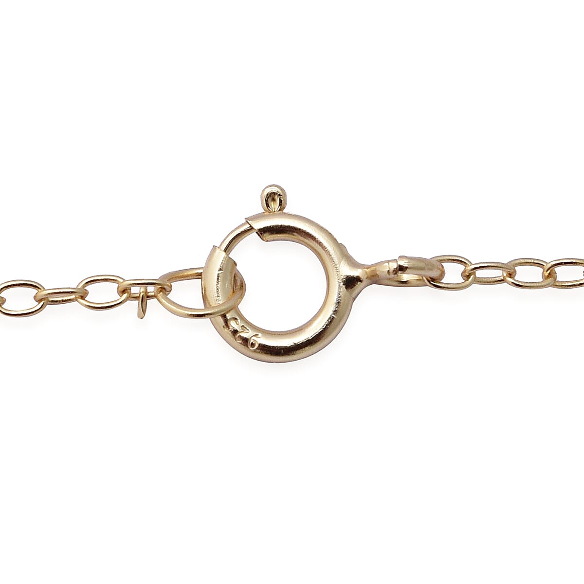 ELANZA Simulated Rainbow Sapphire (Rnd), Circle Pendant with Chain (Size 18) in Yellow Gold Overlay Sterling Silver