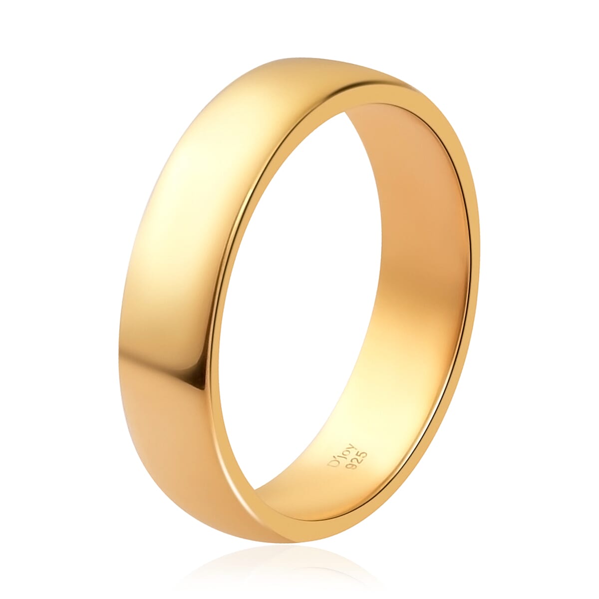 14K Gold Overlay Sterling Silver Band Ring