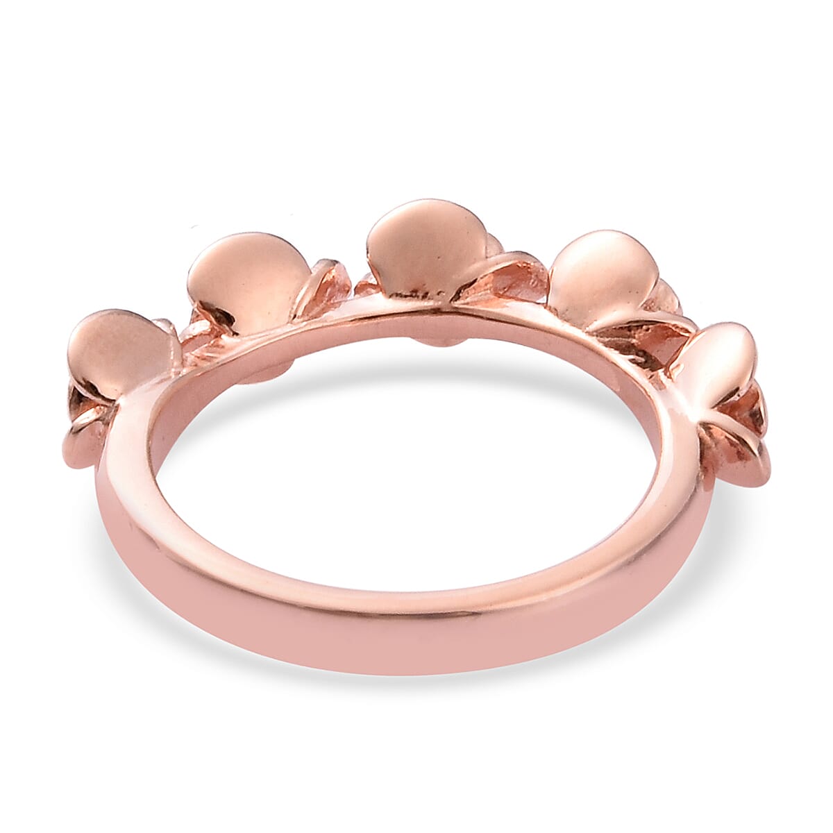 Rose Gold Overlay Sterling Silver Rose Ring
