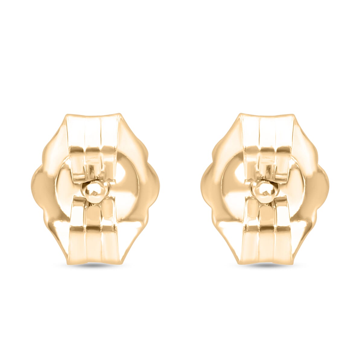 9K Yellow Gold SGL Certified White Diamond (G-H) Solitaire Stud  Push Back Earrings.