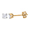 0.25 Carat Diamond Solitaire Stud Earrings in 9K Gold SGL Certified I3 GH