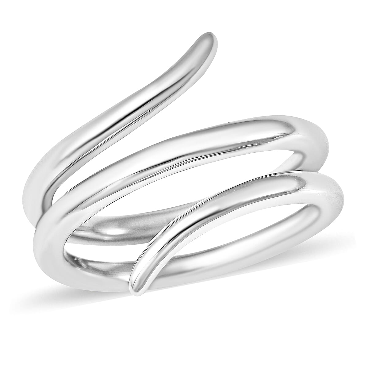 RACHEL GALLEY Coil Ring in Rhodium Plated Sterling Silver