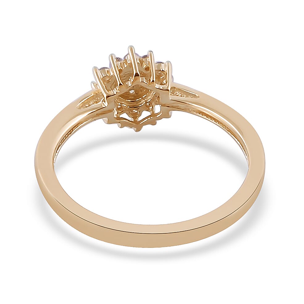 9K Yellow Gold SGL CERTIFIED Diamond (Rnd) (I3/G-H) Ring 0.200 Ct.