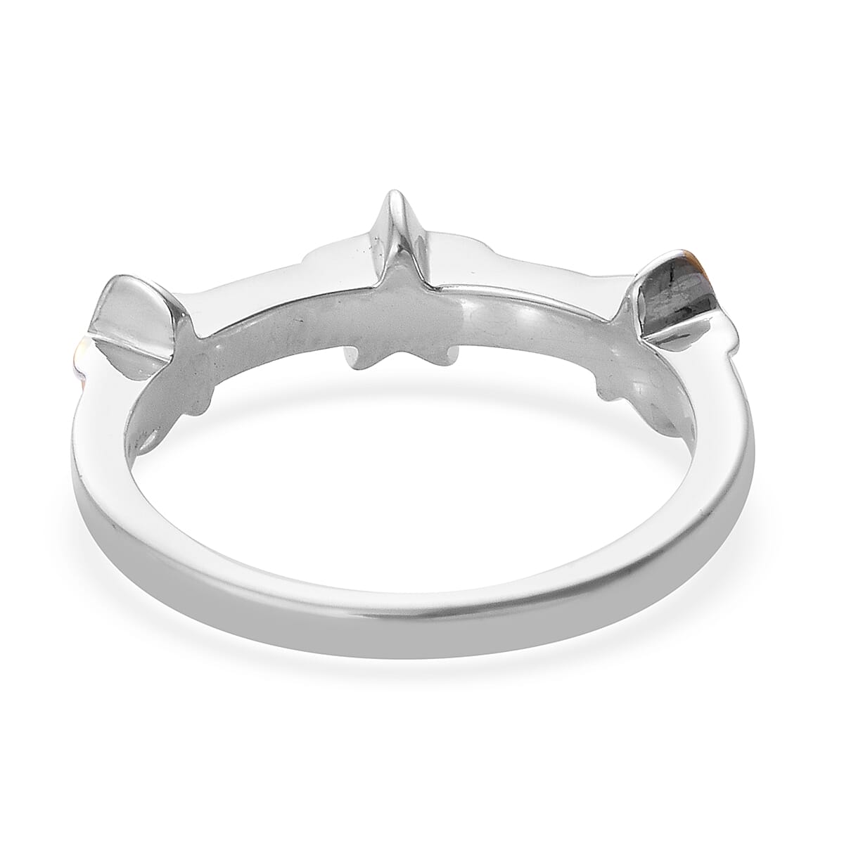 Yellow Gold and Platinum Overlay Sterling Silver Star Ring