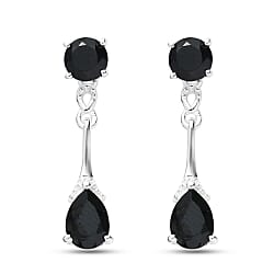 2 Carat Amethyst Dorp Earrings in Sterling Silver
