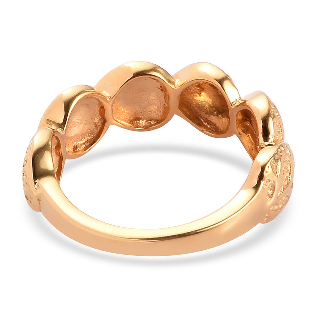 14K Gold Overlay Sterling Silver Leaf Ring