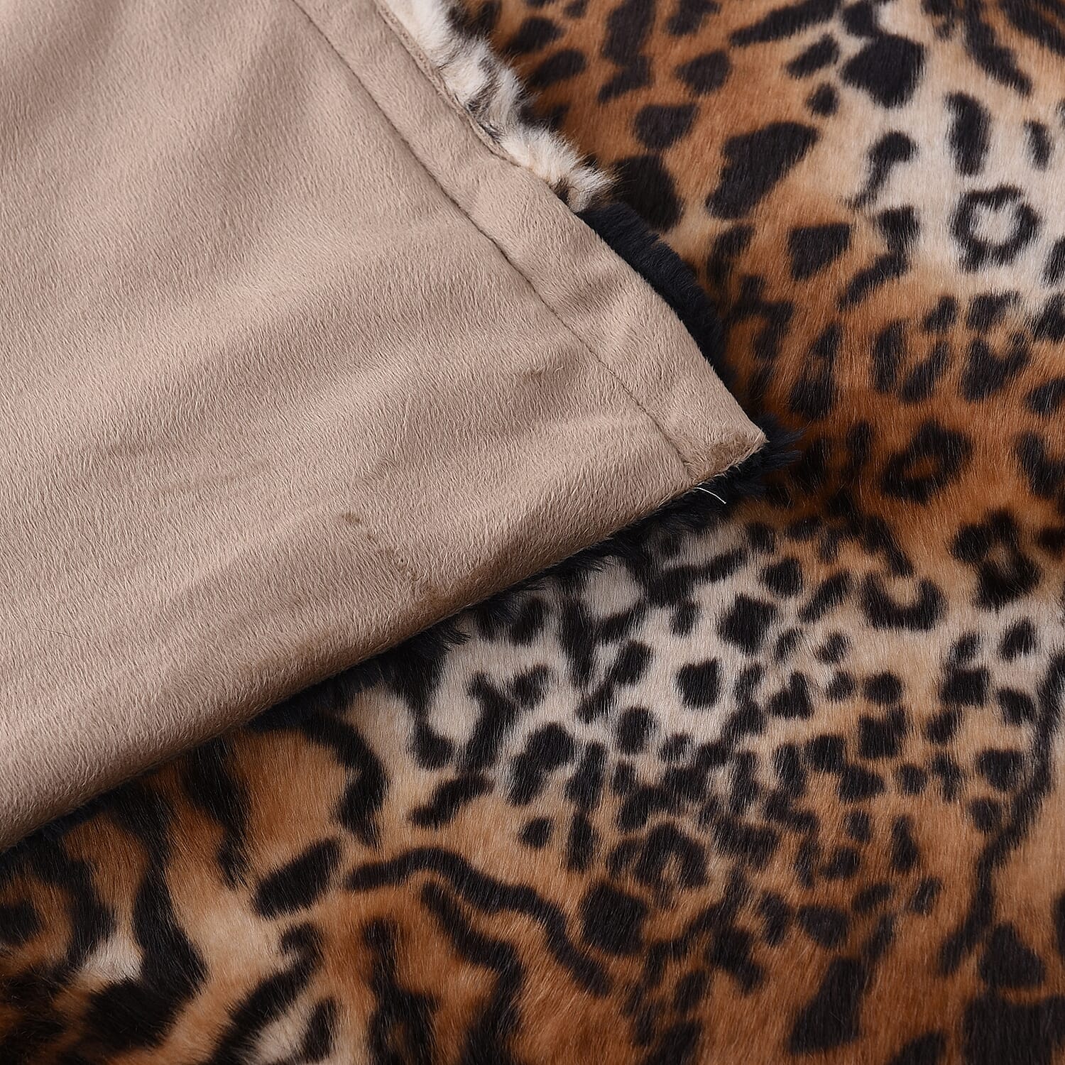 Super Soft Reversible Faux Fur Mink Tiger Pattern Blanket (Size 200x150 cm)