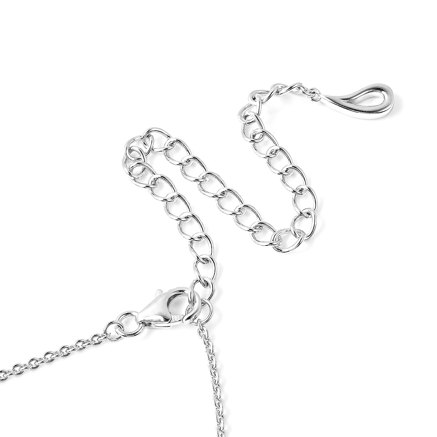 LucyQ TJC Exclusive Open Drip Rhodium Overlay Sterling Silver Necklace (Size 28 with 4 inch Extender), Silver wt 27.00 Gms