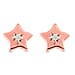Natural Diamond Star Stud Earrings (with Push Back) in Rose Gold Overlay Sterling Silver 0.030 Ct.