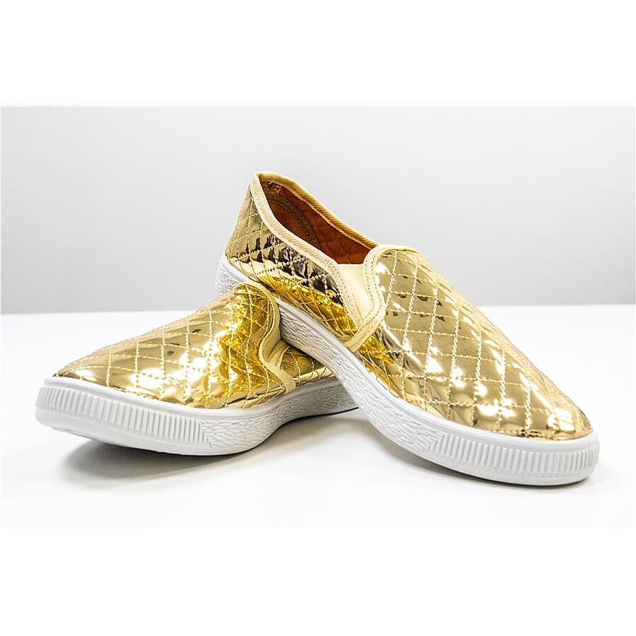 New for Season- Designer Inspired Gold Sneakers and Athletic Shoes (Size EU-36 / UK-3)