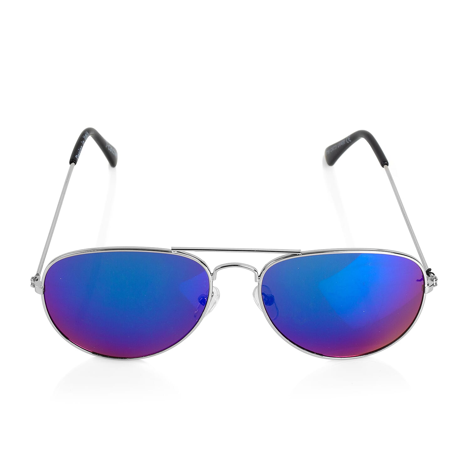 Brand NEW - Designed in Italy Rainbow Chrome Vintage Style Aviator Sunglasses