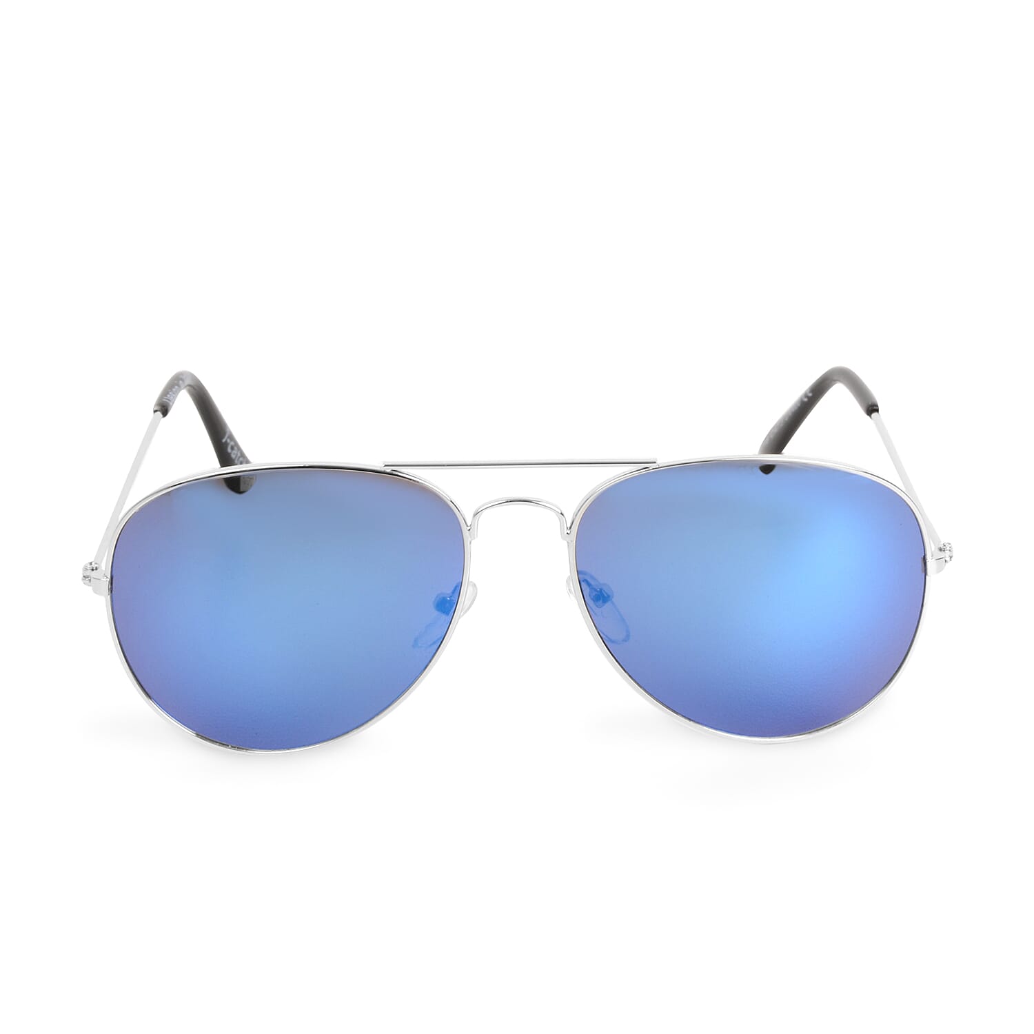 Brand NEW - Designed in Italy Rainbow Chrome Vintage Style Aviator Sunglasses - Indigo
