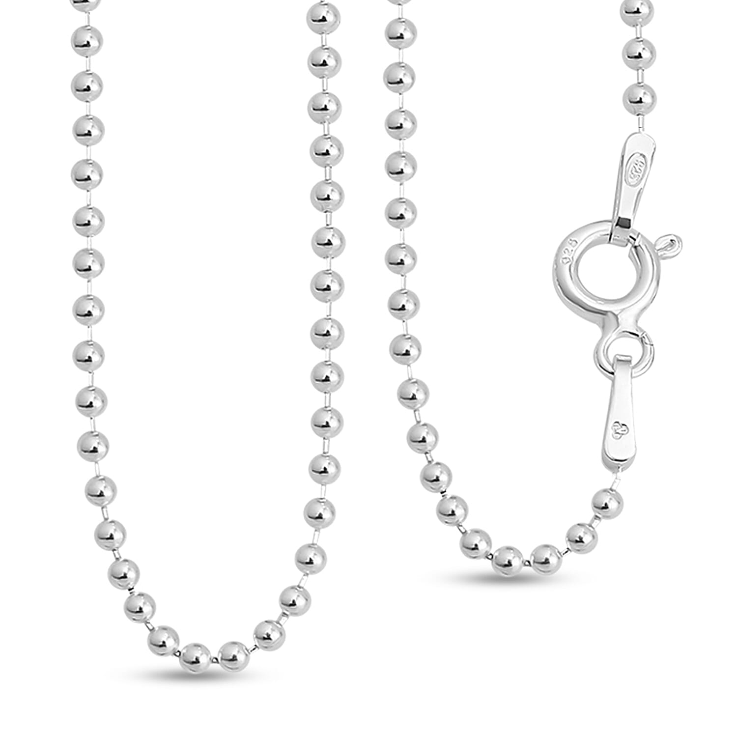 Sterling silver ball chain 2024 necklace 30 inch