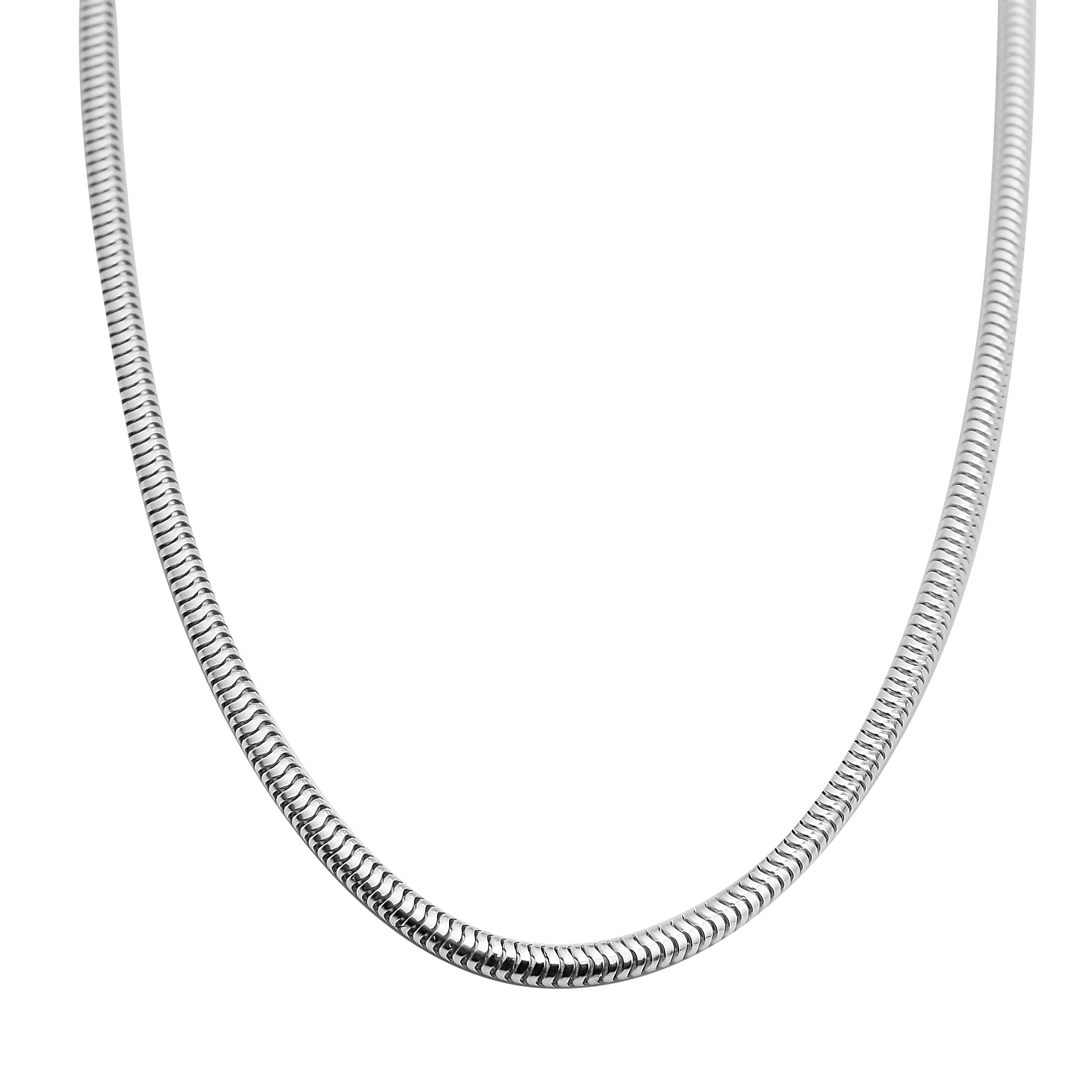 Sterling Silver Snake Chain (Size 18) With Lobster Clasp