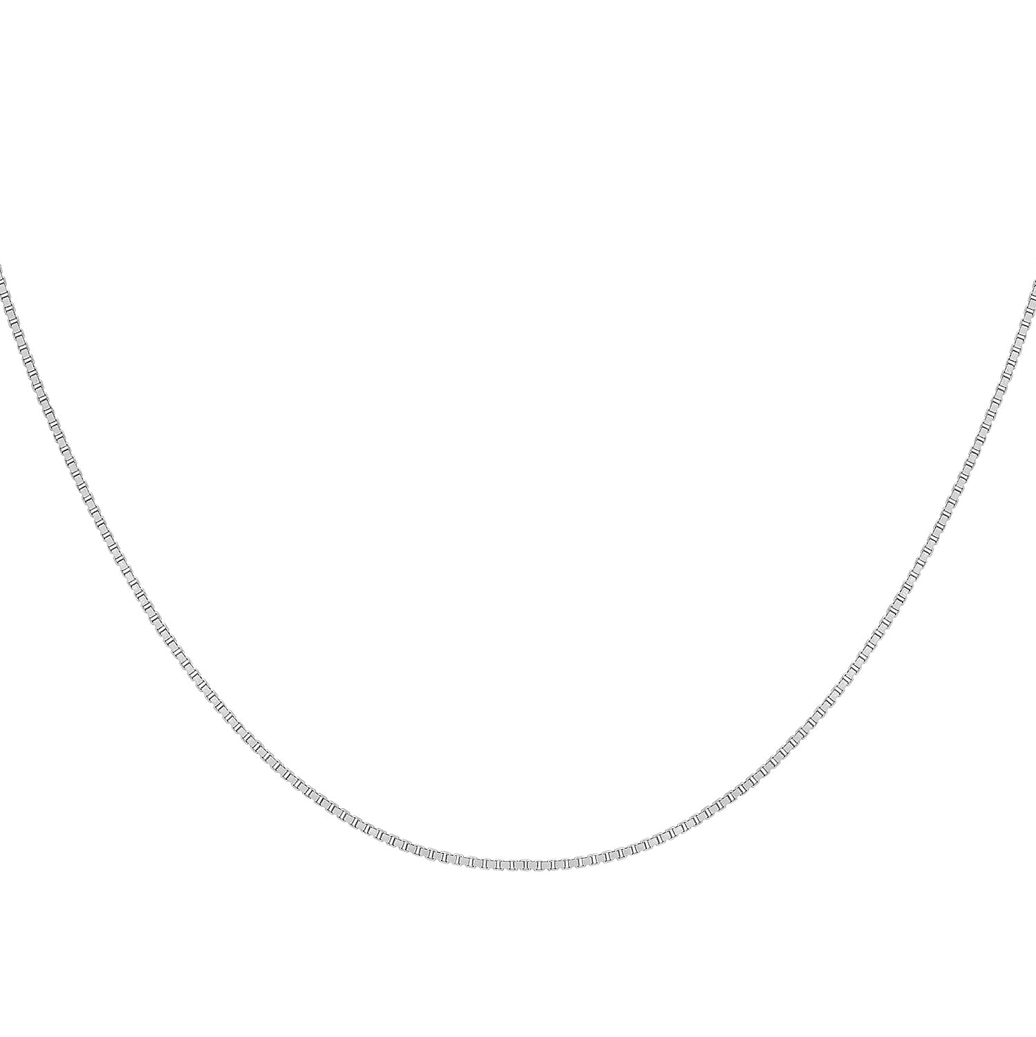 Sterling Silver Box Chain (Size 24) with Spring Ring Clasp