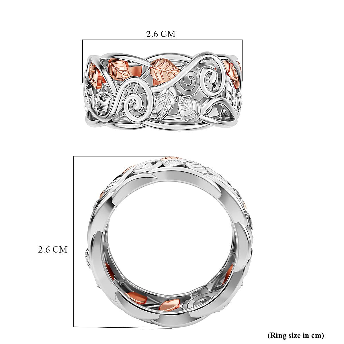 Filigree Leaf Ring in Sterling Silver