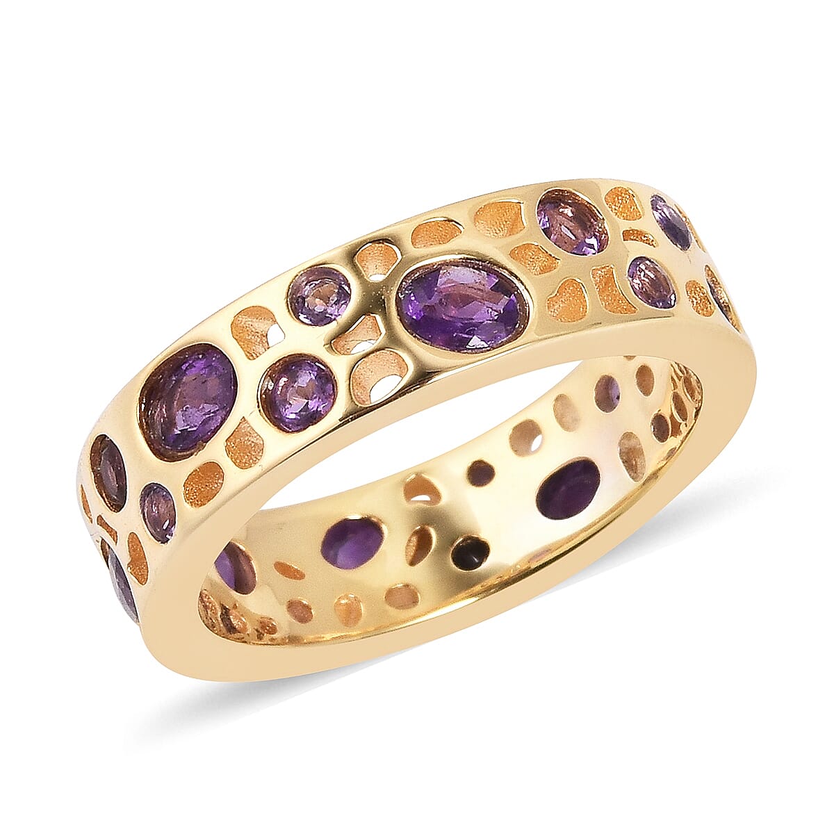 RACHEL GALLEY Allegro Amethyst Ring in Yellow Gold Vermeil Sterling Silver
