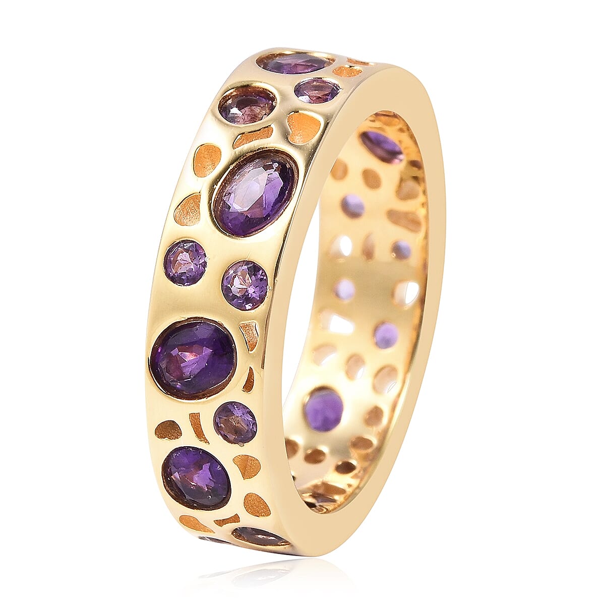 RACHEL GALLEY Allegro Amethyst Ring in Yellow Gold Vermeil Sterling Silver