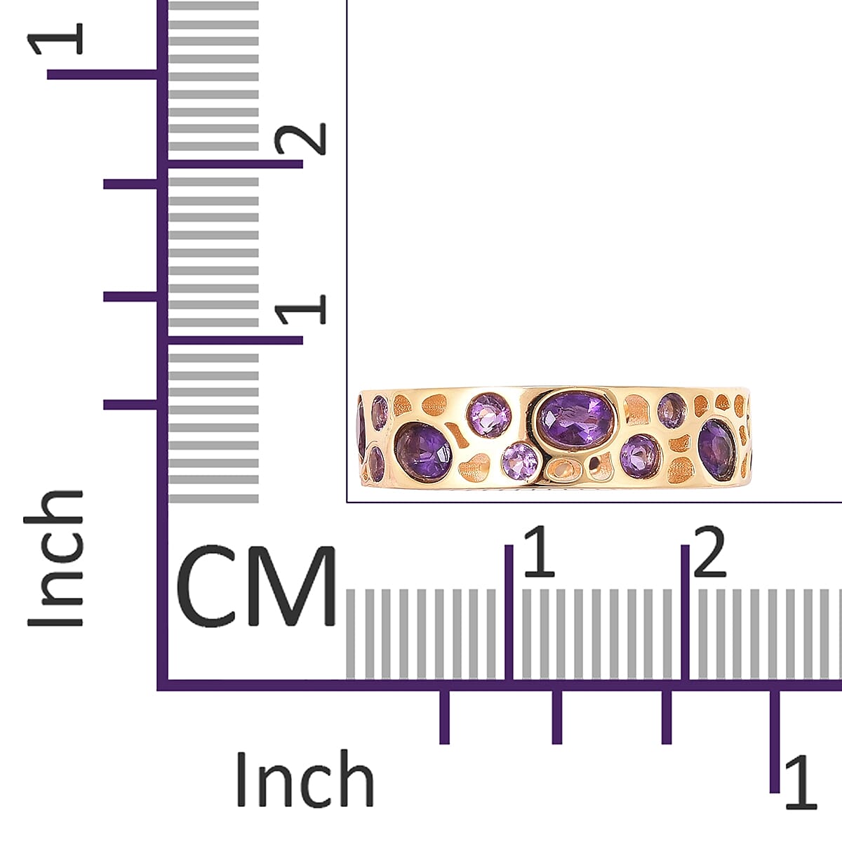 RACHEL GALLEY Allegro Amethyst Ring in Yellow Gold Vermeil Sterling Silver