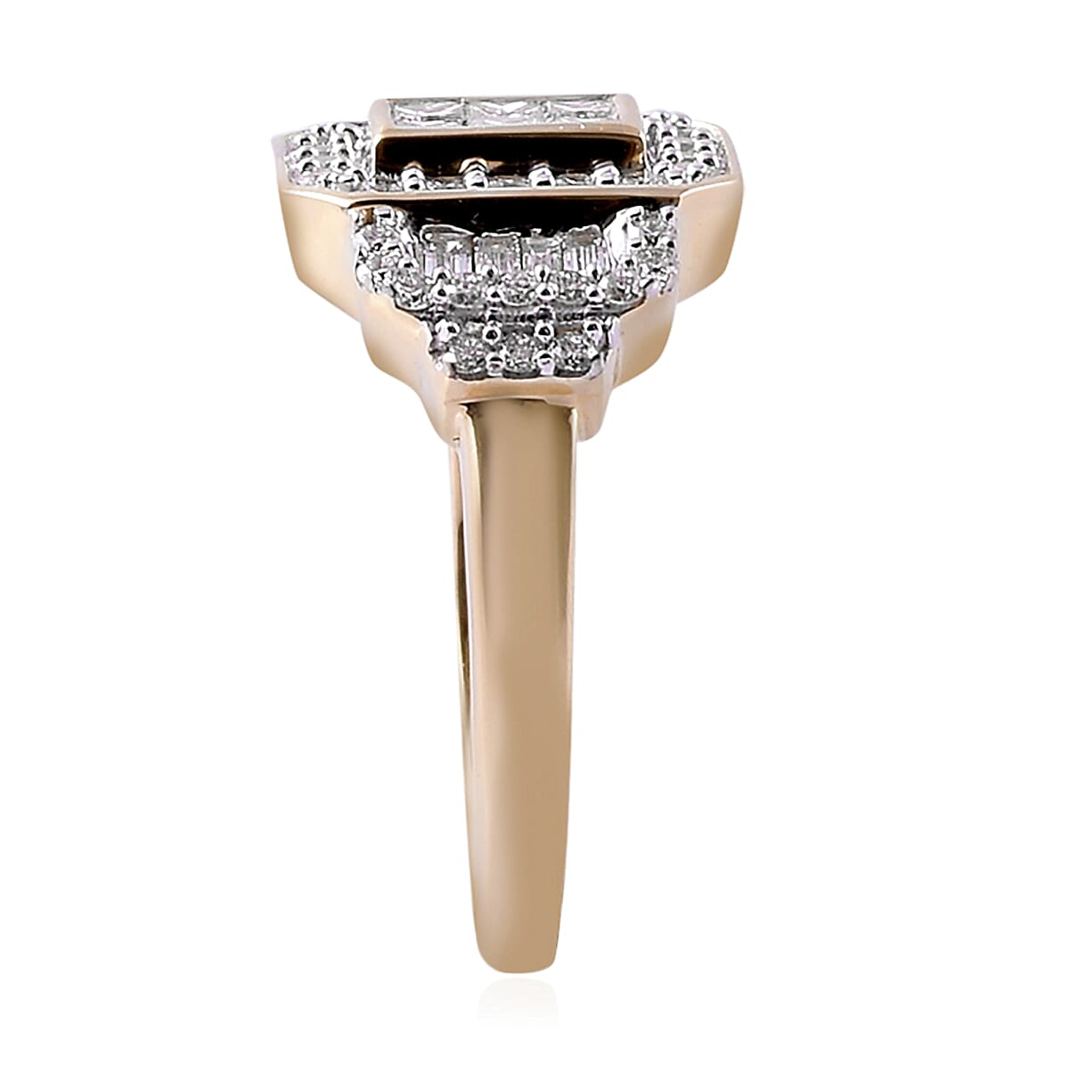 Limited Edition- ILIANA 18K Yellow Gold IGI Certified Diamond (Princess Cut) (SI-GH) Invisible Set Ring 1.000 Ct., Gold wt 6.85 Gms.