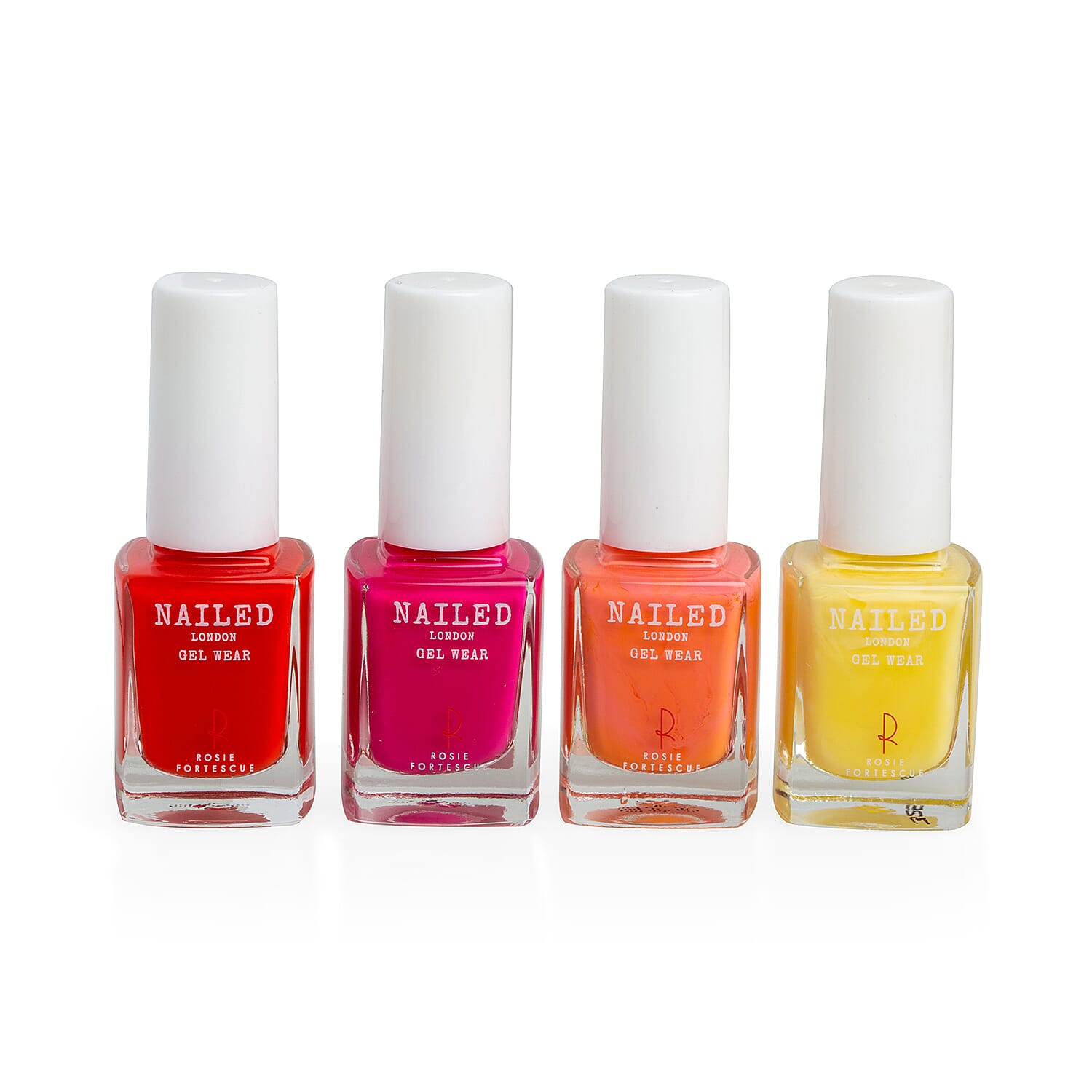 Nailed London: Rosie Fortescue Gel Polish - Red Carpet 10ml, Rosie Cheeks 10ml, Coral Chameleon 10ml, Ella 10ml