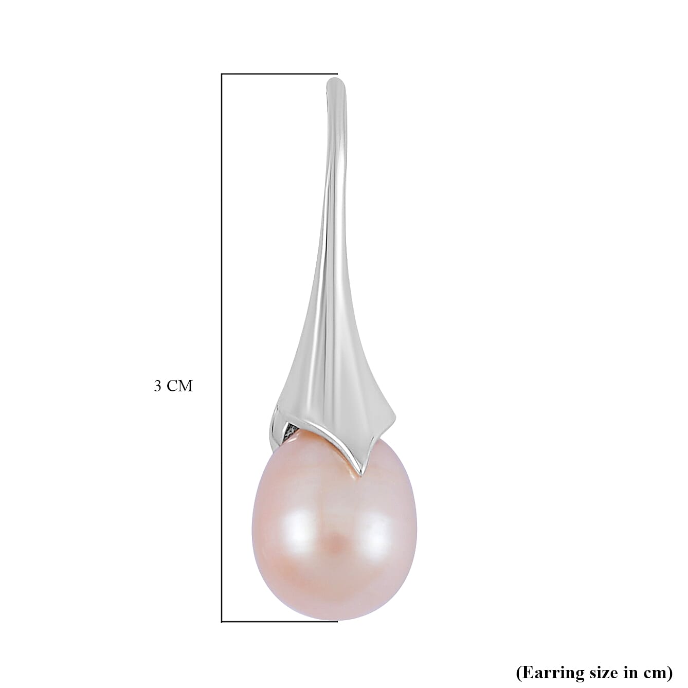Lucy Q Pearl drop Collection - White Fresh Water Pearl Drop Earrings in Rhodium Overlay Sterling Silver 17.85 Ct