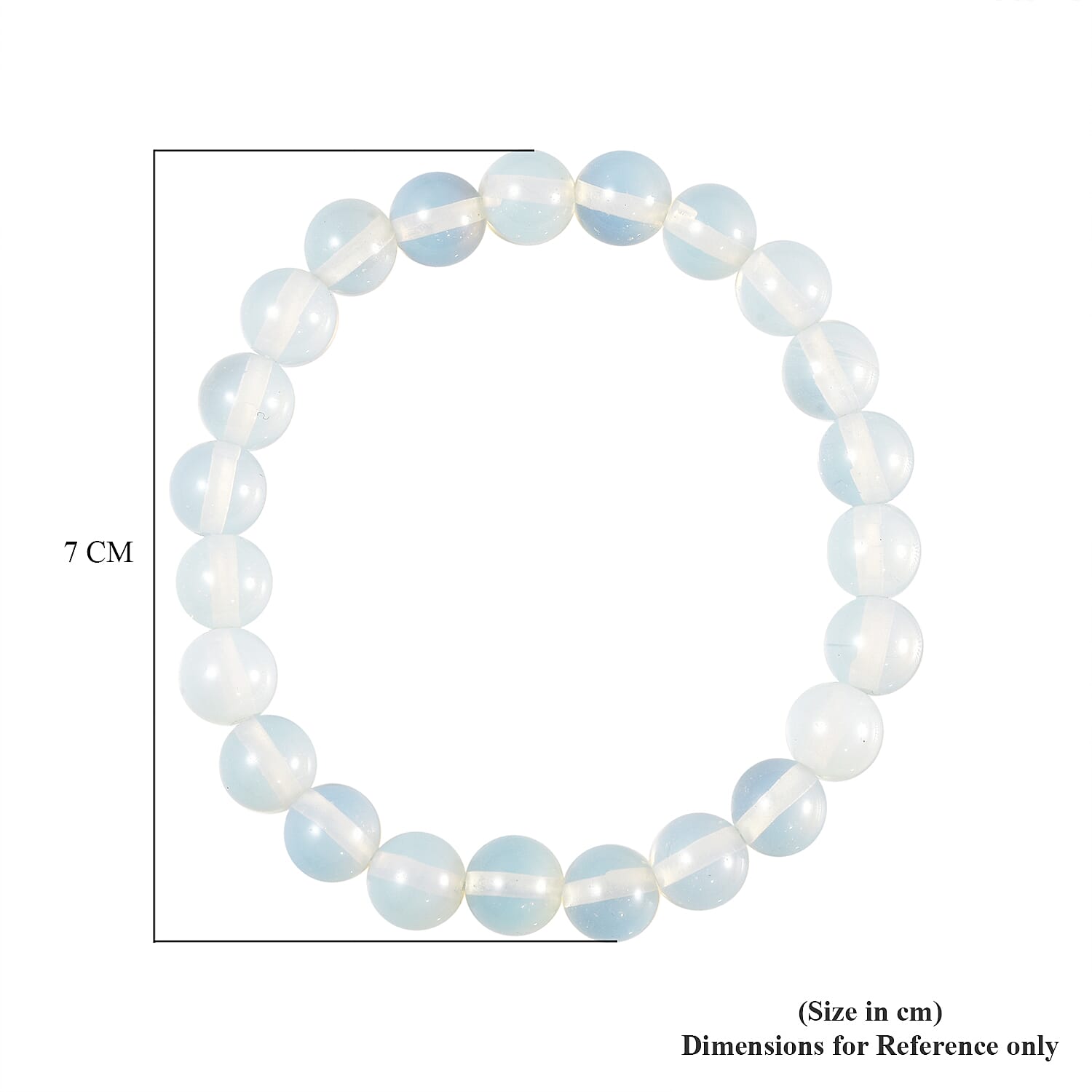 Opalite (80.50 Ct) Stretchable Bracelet (Size 7) 80.50 Ct.