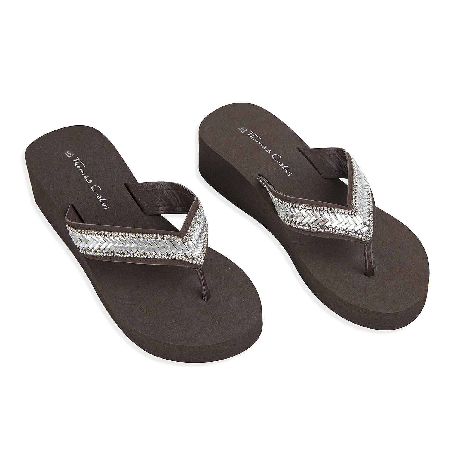 Wedge flip flops size on sale 5