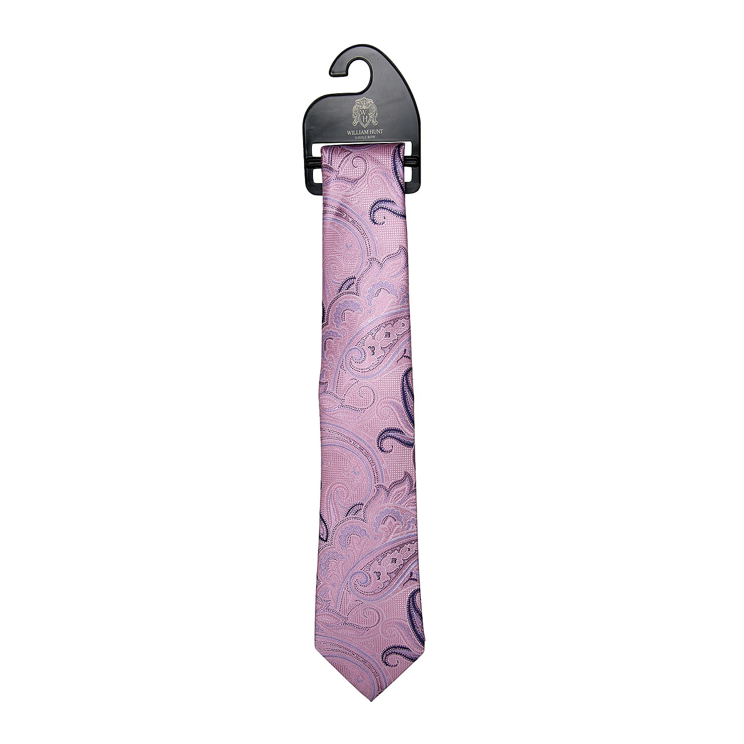 William Hunt- Silk Paisley Print Tie - Pink