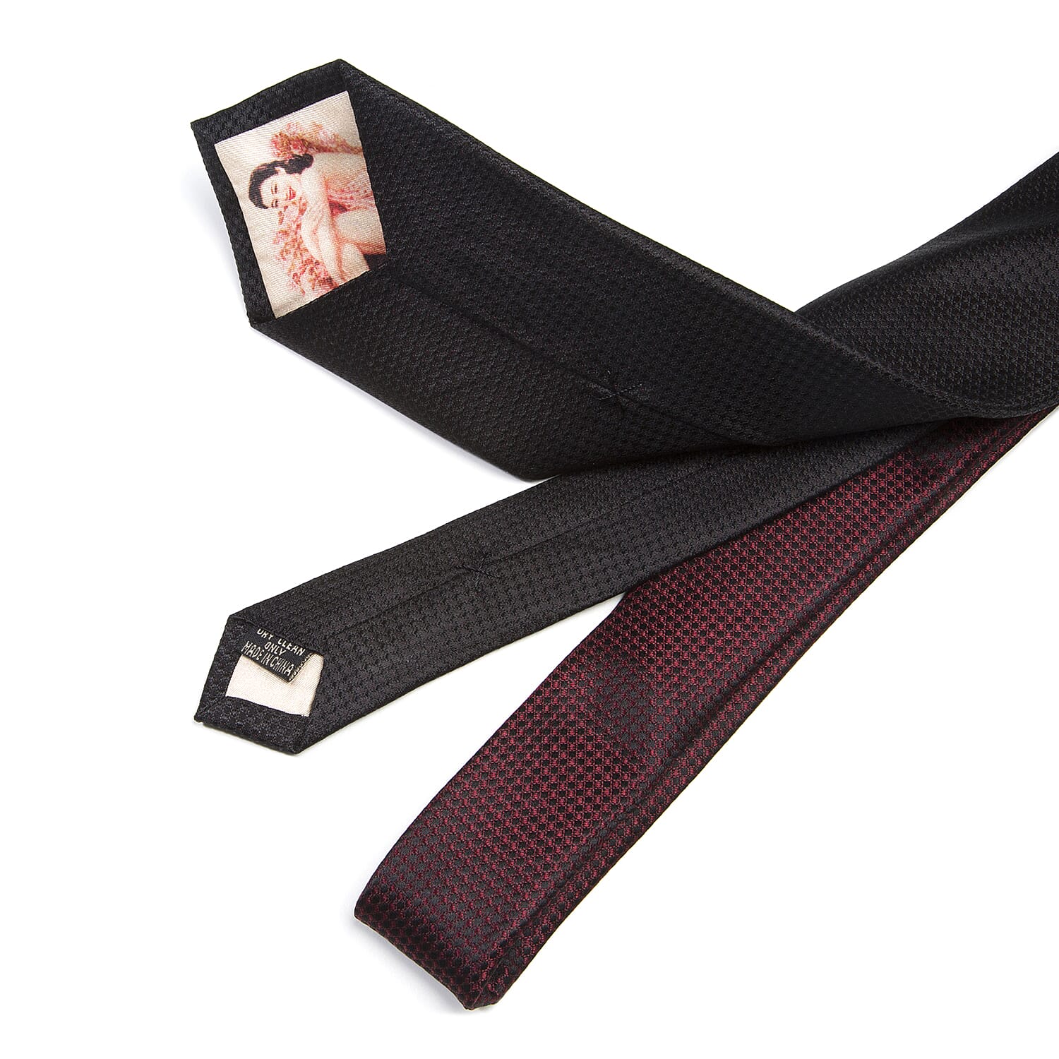 William Hunt -  SilkTwo Tone Tie - Red and Black