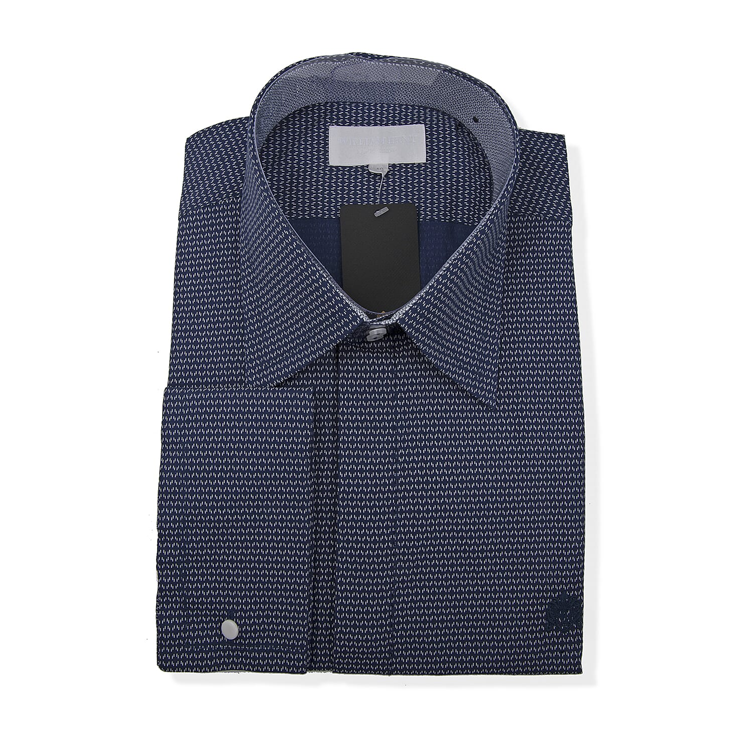 William Hunt Saville Row Forward Point Collar Dark Blue with White Shirt Size 17