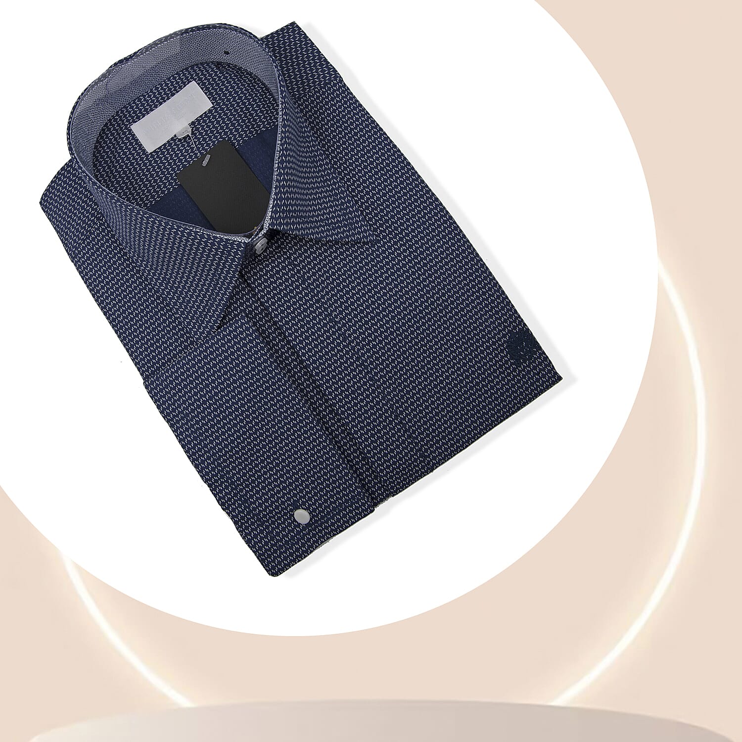 William Hunt Saville Row Forward Point Collar Dark Blue with White Shirt Size 17