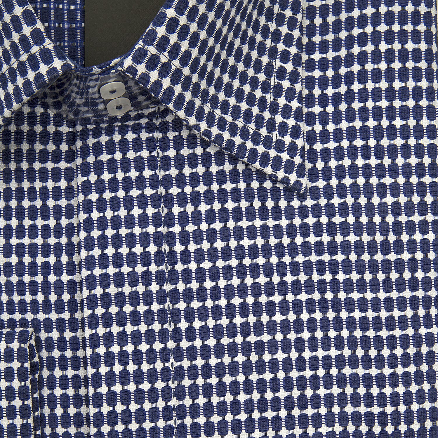 William Hunt Saville Row Forward Point Collar Blue and White  Shirt Size 15.5