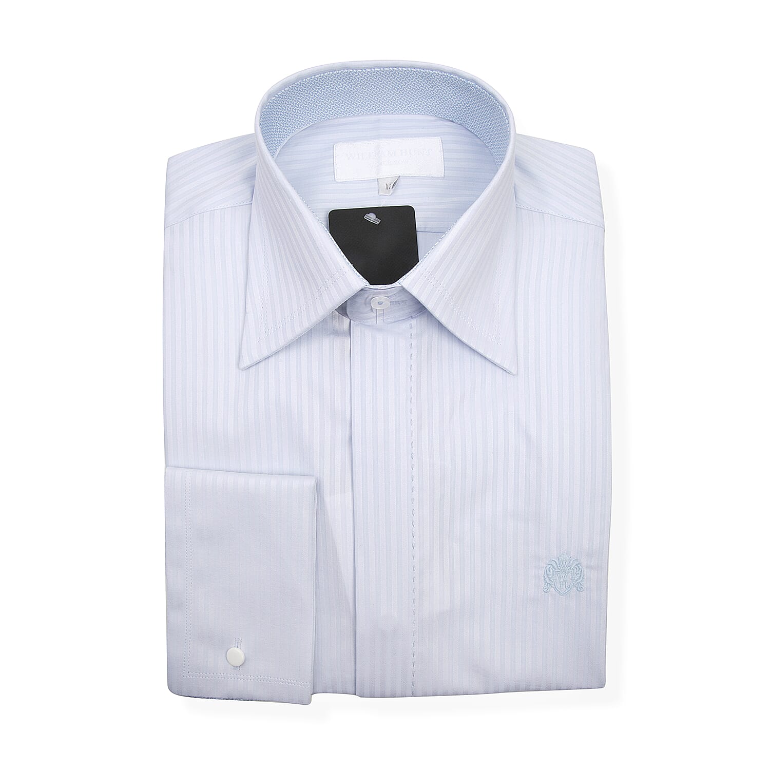 William Hunt Saville Row Forward Point Collar Light Blue Shirt Size 18