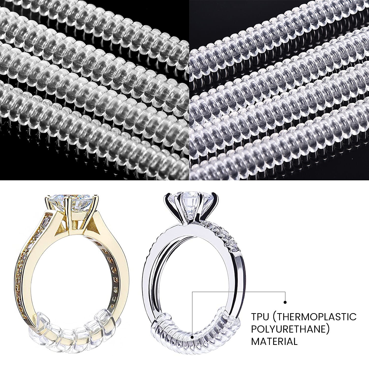 Set of 24 Pcs Ring Size Adjusting Spring