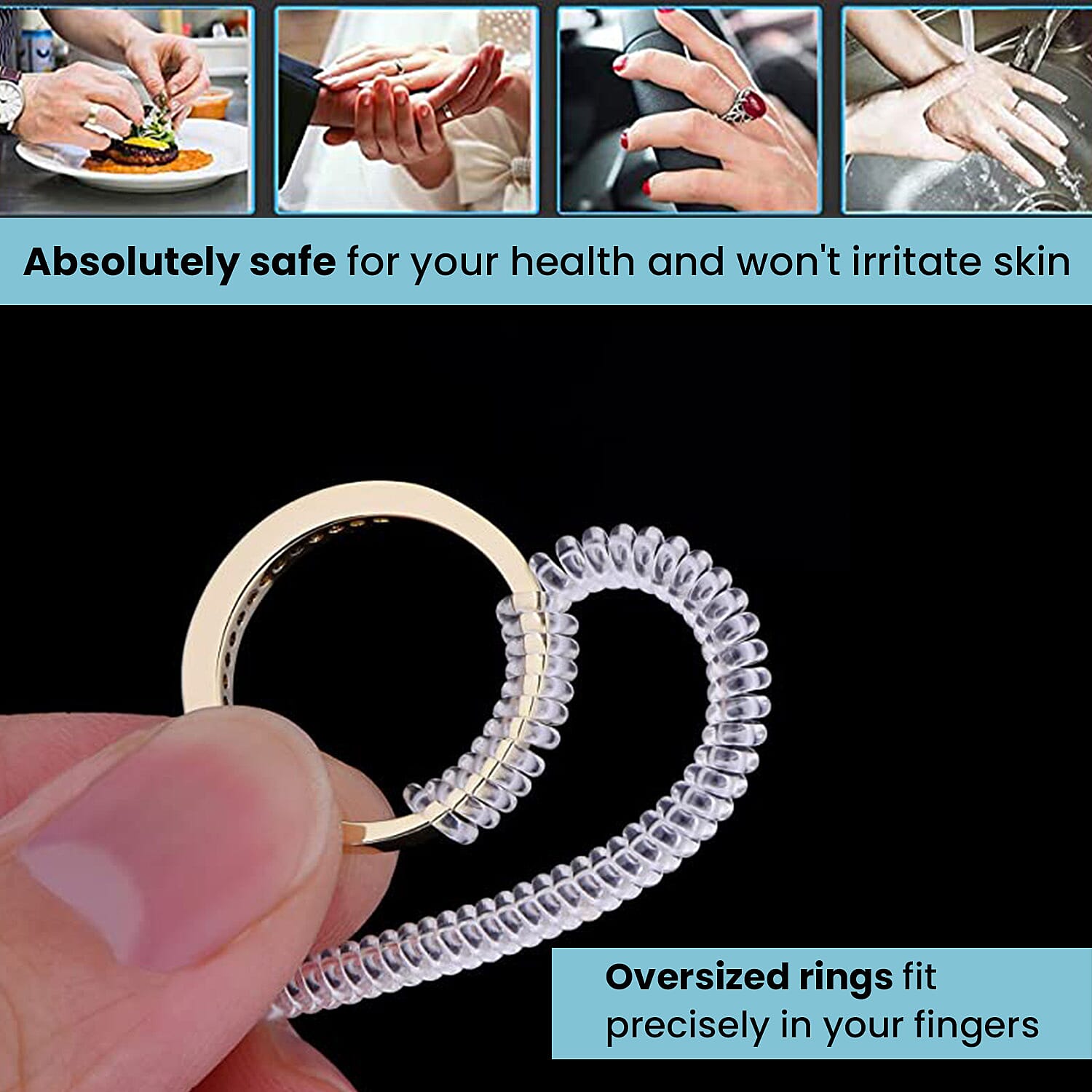 Set of 24 Pcs Ring Size Adjusting Spring