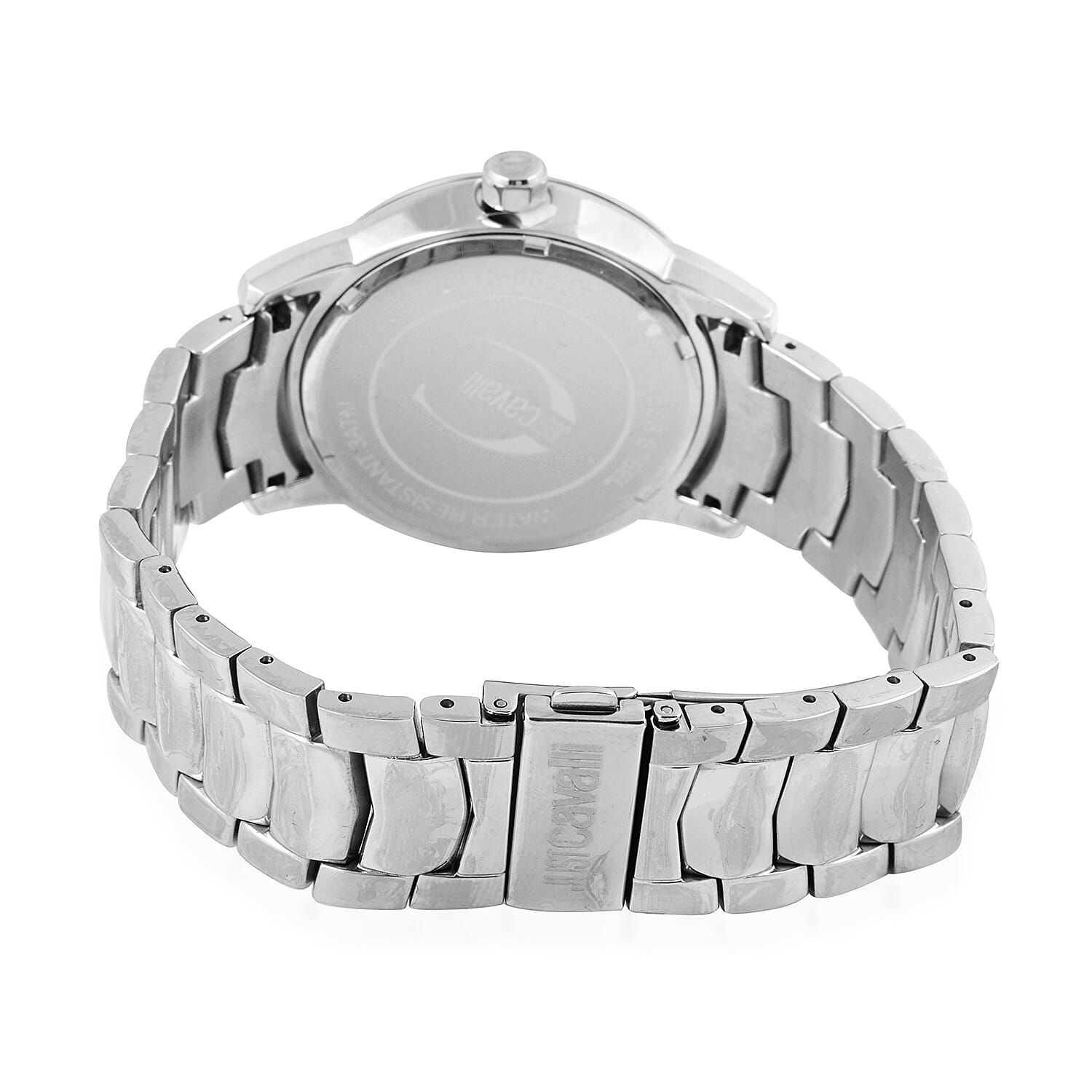 JUST CAVALLI: Swiss Movement Gentlemens Watch with Stainless Steel Strap And Engraved Dial