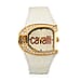 JUST CAVALLI: Swiss Movement Watch with Black Leather Strap