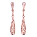 LucyQ Lattice Drop Earrings in Rose Gold Plated Sterling Silver