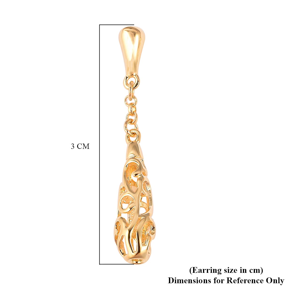 Lucy Q Air Drip Collection - Earrings with Push Back in Yellow Gold Plated Sterling Silver